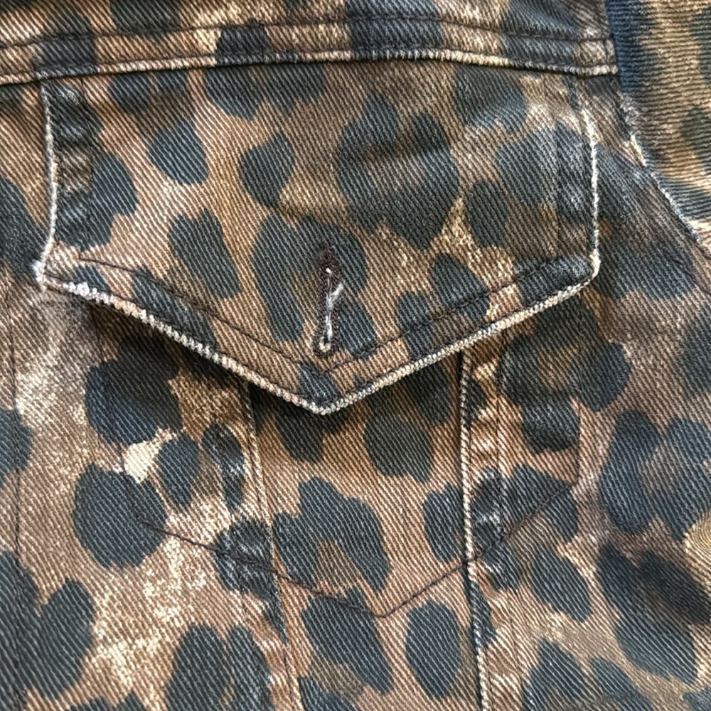 R13 Cream Sherpa-Lined Jacket with Black Leather Label - Picture 3 of 4